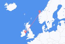 ノルウェーのオーレスンからから、アイルランドのダブリンまでのフライト