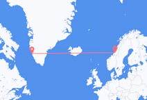 Flights from Namsos, Norway to Nuuk, Greenland