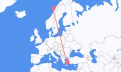 Flights from Sandnessjøen, Norway to Sitia, Greece