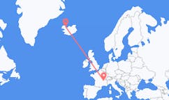 出发地 冰岛出发地 约古尔目的地 法国里昂的航班