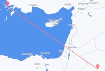 出发地 沙特阿拉伯出发地 阿尔焦夫地区目的地 希腊科斯岛的航班