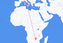 Flyreiser fra Bulawayo, Zimbabwe til Palermo, Italia