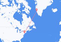 Flights from New York to Nuuk