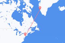 Flights from New York to Nuuk