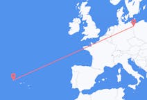 Flights from Flores Island, Portugal to Szczecin, Poland