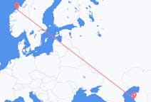 Flyg från Aktau, Kazakstan till Kristiansund, Norge