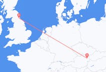 Flyrejser fra Durham, England, England til Wien, Østrig