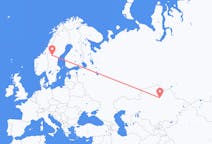 Vluchten van Nur-Sultan, Kazachstan naar Östersund, Zweden