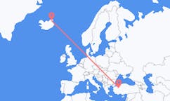 出发地 冰岛索斯霍恩目的地 土耳其埃斯基谢希尔的航班