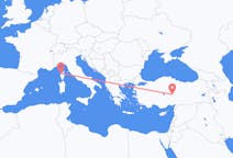 出发地 法国从 卡尔维目的地 土耳其開塞利的航班