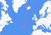 ポルトガルのサンジョルジェ島からから、アイスランドのレイキャビクまでのフライト