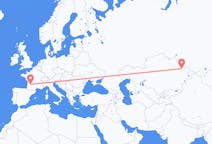 Flyreiser fra Semej, Kasakhstan til Bergerac, Frankrike