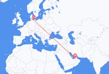 Flyg från Abu Dhabi, Förenade Arabemiraten till Rostock, Tyskland