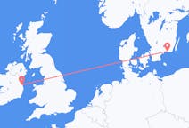 Vluchten van Dublin, Ierland naar Ronneby, Zweden