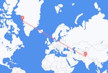 Vluchten van Lahore, Pakistan naar Upernavik, Groenland
