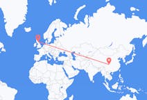 Flyreiser fra Mianyang, Kina til Edinburgh, Skottland