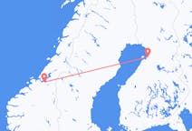 Flyg från Trondheim, Norge till Uleåborg, Finland