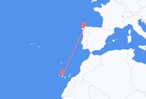 Flyg från Santa Cruz de Tenerife, Spanien till Santiago de Compostela, Spanien