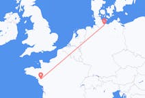 Flyreiser fra Lübeck, Tyskland til Nantes, Frankrike