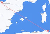 Flyrejser fra Tunis, Tunesien til Vitoria, Spanien
