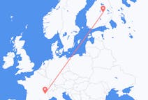 Loty z Kuopio, Finlandia z Grenoble, Francja