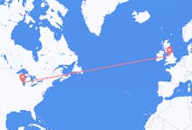 Flyreiser fra Milwaukee, USA til Manchester, England