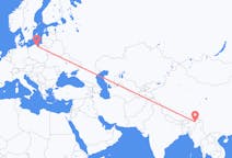 Flights from Dibrugarh, India to Gdańsk, Poland