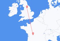 Flyg från Limoges, Frankrike till Leeds, England