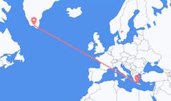 Flyg från Narsaq, Grönland till Chania, Grekland