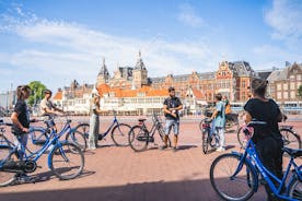 Amsterdam Høydepunkter sykkeltur med valgfri kanalcruise