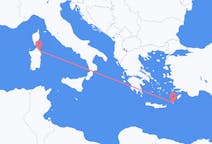 Vluchten van Karpathos, Griekenland naar Pontische Olbia, Italië