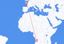 Flyg från Huambo, Angola till La Rochelle, Frankrike