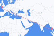 Flights from Kawthaung Township, Myanmar (Burma) to Brest, France