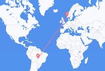 Flyreiser fra Cuiabá, Brasil til Stavanger, Norge