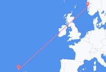 Flights from Flores Island, Portugal to Bergen, Norway