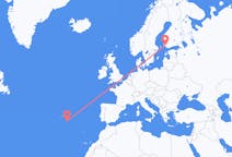 Flights from Turku, Finland to Santa Maria Island, Portugal