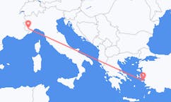 Flyg från Cuneo till Samos