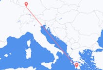 Flyg från Kalamata, Grekland till Karlsruhe, Tyskland