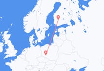 Flyg från Wrocław, Polen till Tammerfors, Finland