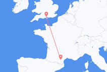 Flyrejser fra Carcassonne, Frankrig til Southampton, England