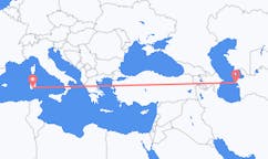 투르크메니스탄 투르크멘바시에서 출발해 이탈리아 칼리아리로(으)로 가는 항공편