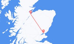 Vols depuis la ville d'Inverness vers la ville de Dundee