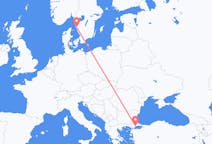 Flights from Tekirdağ in Turkey to Gothenburg in Sweden