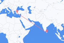 出发地 斯里兰卡汉班托塔目的地 土耳其代尼茲利的航班