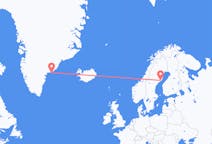 그린란드발 쿠루수크, 스웨덴행 우메오 항공편