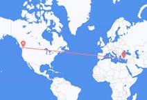 Flyreiser fra Abbotsford, Canada til Antalya, Tyrkia