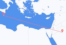 Loty z Al Jawf Region, Arabia Saudyjska z Malta, Malta