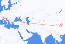 出发地 中国从西安出发目的地 法国巴斯蒂亚的航班