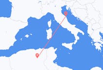 Vluchten van Biskra, Algerije naar Ancona, Italië