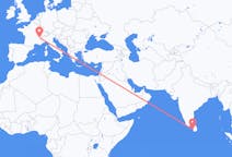 Voli da Colombo, Sri Lanka a Chambéry, Francia